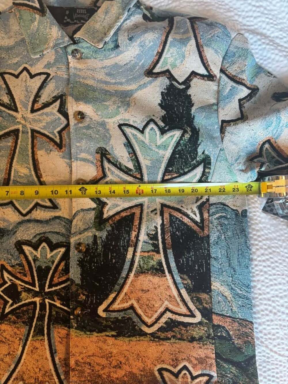 Rebel Vengeance Tapestry Cross Jacket Size M - Picture 6 of 7